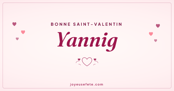 Image « Bonne Saint-Valentin Yannig » au format large