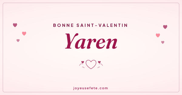 Image « Bonne Saint-Valentin Yaren » au format large