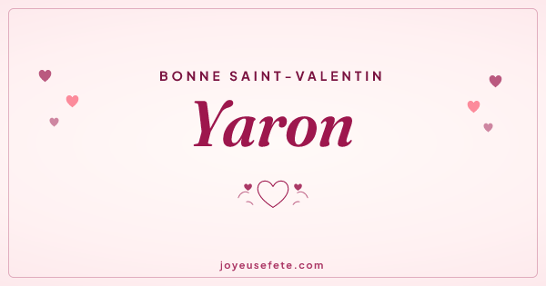 Image « Bonne Saint-Valentin Yaron » au format large