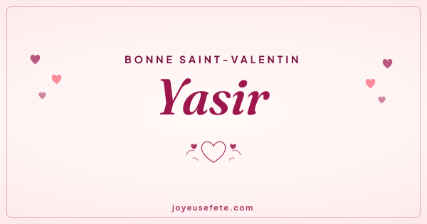 Image « Bonne Saint-Valentin Yasir » au format large