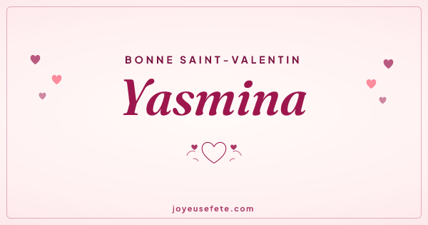 Image « Bonne Saint-Valentin Yasmina » au format large