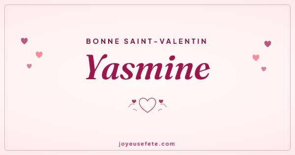 Image « Bonne Saint-Valentin Yasmine » au format large