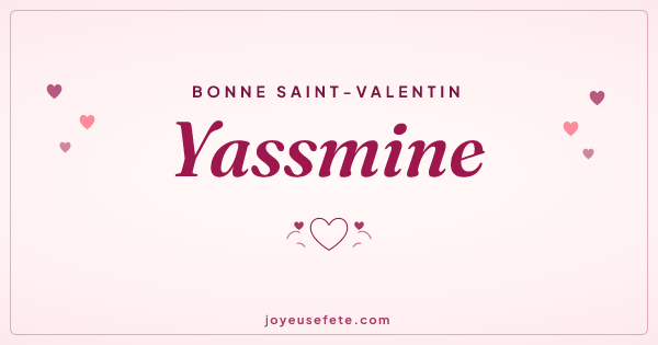 Image « Bonne Saint-Valentin Yassmine » au format large