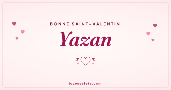Image « Bonne Saint-Valentin Yazan » au format large