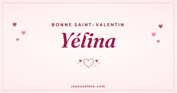 Image « Bonne Saint-Valentin Yélina » au format large