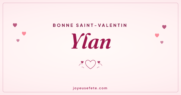 Image « Bonne Saint-Valentin Ylan » au format large