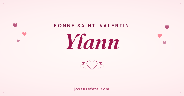 Image « Bonne Saint-Valentin Ylann » au format large