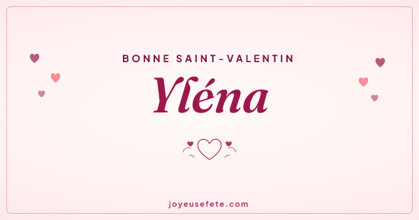 Image « Bonne Saint-Valentin Yléna » au format large