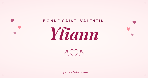 Image « Bonne Saint-Valentin Yliann » au format large