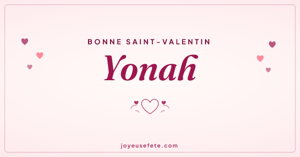 Image « Bonne Saint-Valentin Yonah » au format large