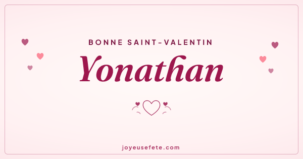 Image « Bonne Saint-Valentin Yonathan » au format large
