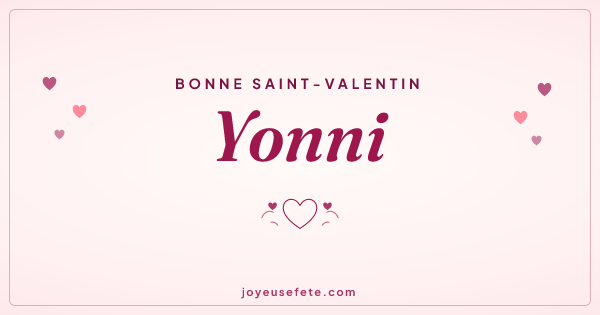 Image « Bonne Saint-Valentin Yonni » au format large