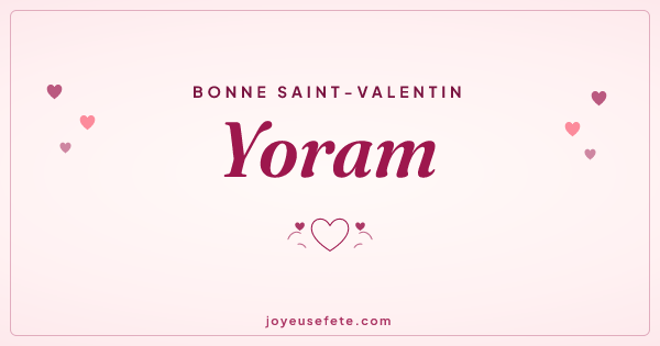 Image « Bonne Saint-Valentin Yoram » au format large