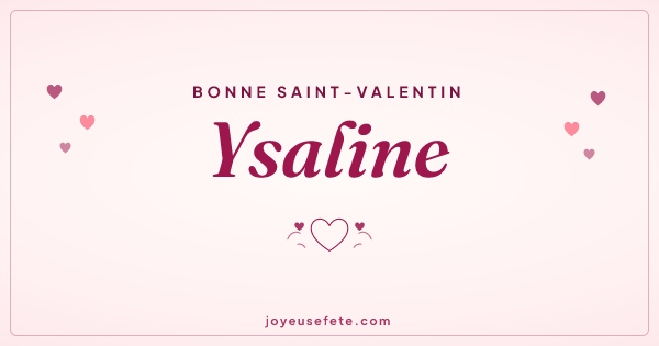Image « Bonne Saint-Valentin Ysaline » au format large