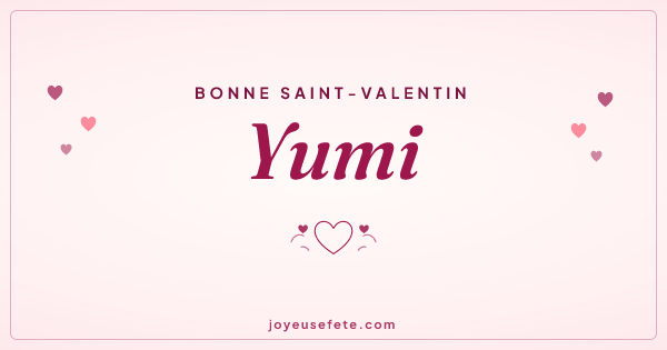 Image « Bonne Saint-Valentin Yumi » au format large
