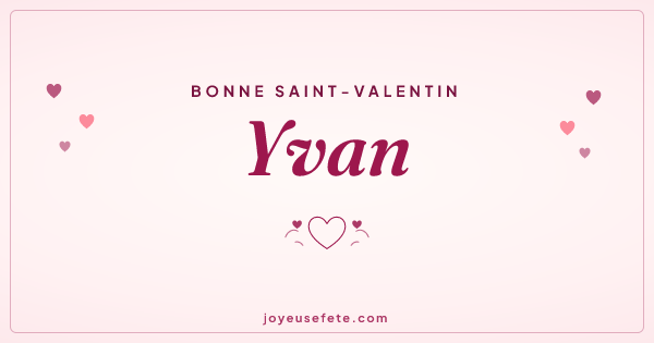 Image « Bonne Saint-Valentin Yvan » au format large
