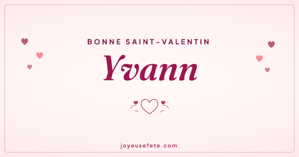 Image « Bonne Saint-Valentin Yvann » au format large