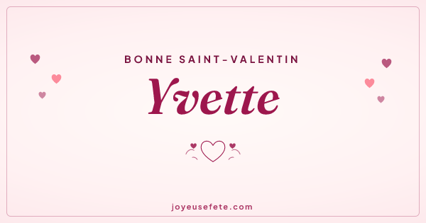 Image « Bonne Saint-Valentin Yvette » au format large