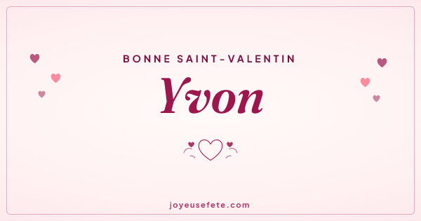 Image « Bonne Saint-Valentin Yvon » au format large
