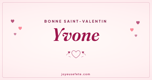 Image « Bonne Saint-Valentin Yvone » au format large