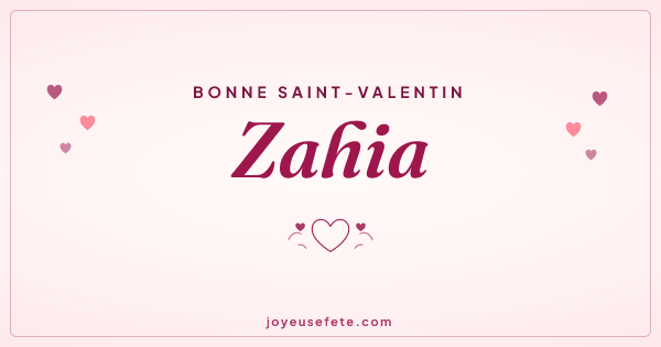 Image « Bonne Saint-Valentin Zahia » au format large