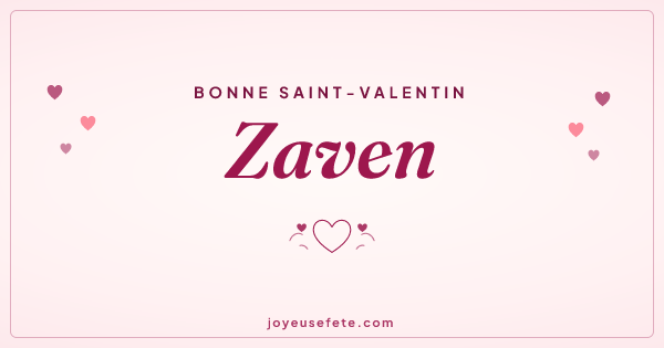 Image « Bonne Saint-Valentin Zaven » au format large