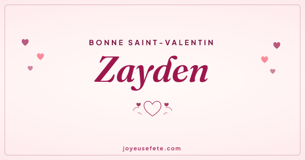 Image « Bonne Saint-Valentin Zayden » au format large