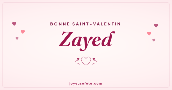 Image « Bonne Saint-Valentin Zayed » au format large