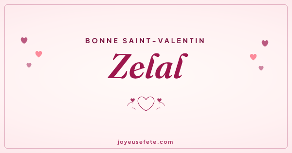 Image « Bonne Saint-Valentin Zelal » au format large