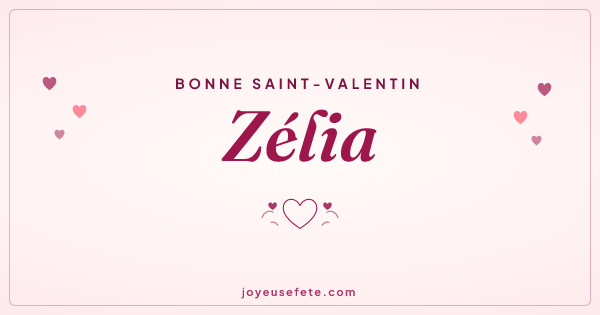 Image « Bonne Saint-Valentin Zélia » au format large