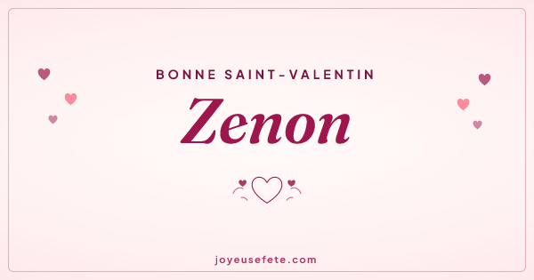 Image « Bonne Saint-Valentin Zenon » au format large
