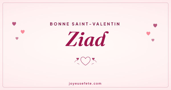 Image « Bonne Saint-Valentin Ziad » au format large