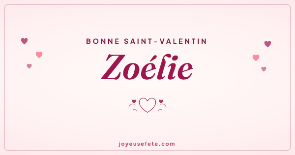 Image « Bonne Saint-Valentin Zoélie » au format large