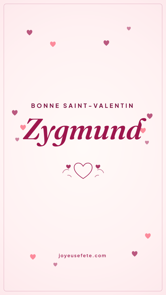 Image « Bonne Saint-Valentin Zygmund » au format story