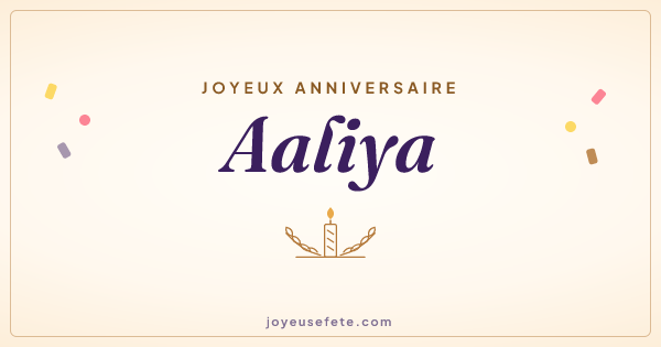 Image « Joyeux anniversaire Aaliya » au format large