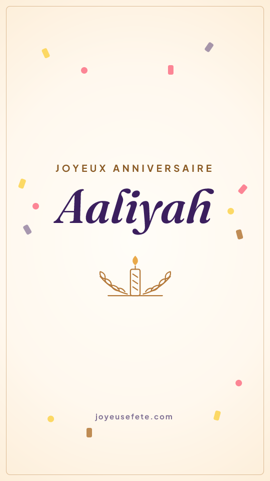 Image « Joyeux anniversaire Aaliyah » au format story