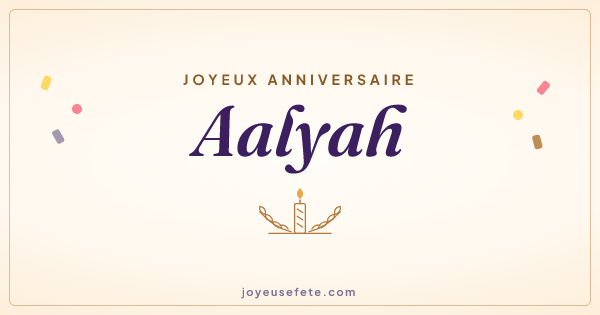 Image « Joyeux anniversaire Aalyah » au format large