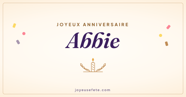 Image « Joyeux anniversaire Abbie » au format large