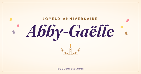 Image « Joyeux anniversaire Abby-Gaëlle » au format large