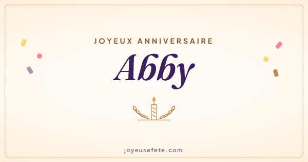 Image « Joyeux anniversaire Abby » au format large
