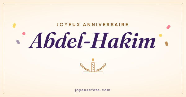 Image « Joyeux anniversaire Abdel-Hakim » au format large