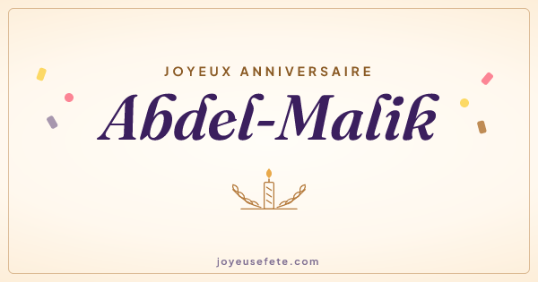 Image « Joyeux anniversaire Abdel-Malik » au format large