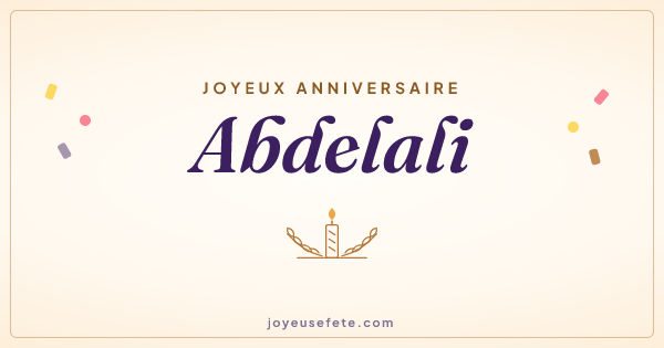 Image « Joyeux anniversaire Abdelali » au format large