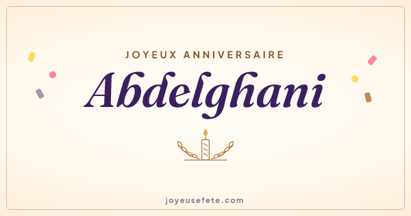 Image « Joyeux anniversaire Abdelghani » au format large
