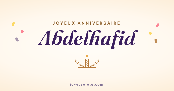 Image « Joyeux anniversaire Abdelhafid » au format large