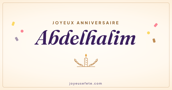 Image « Joyeux anniversaire Abdelhalim » au format large