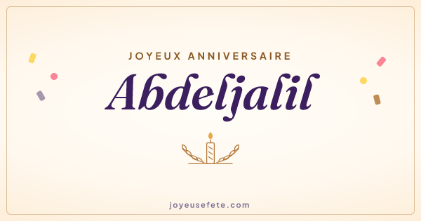 Image « Joyeux anniversaire Abdeljalil » au format large
