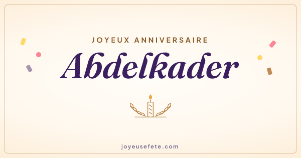 Image « Joyeux anniversaire Abdelkader » au format large