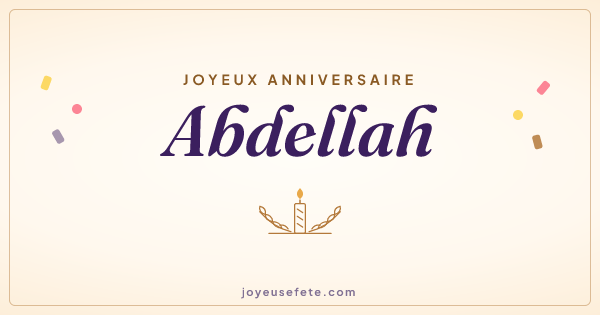 Image « Joyeux anniversaire Abdellah » au format large