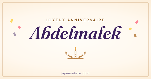 Image « Joyeux anniversaire Abdelmalek » au format large